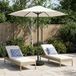 Maison Exclusive - Parasol de jardin avec pied, rectangulaire, 2,3 x 2,3 m, polyester, crème