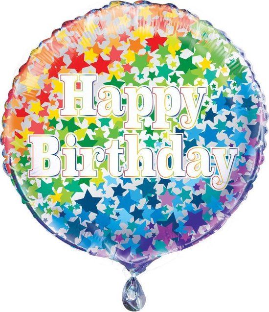 Haza Original Folieballon "happy Birthday" Multicolor 45 Cm