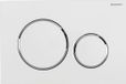 Geberit Sigma20 Plaque de déclenchement - Blanc/Chromé brillant/Blanc - Rinçage 2 touches