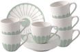 Villeroy & Boch Fleur Couleur Espressotasse mit Untertasse 70 ml Set van 6 - Grün