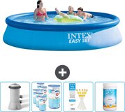 Intex Easy Set Zwembad - 396 x 84 cm - Blauw - Inclusief Pomp Filters - Familiebad