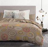 Home Linge Passion - Beddengoed 3-delig, motief FEU in taupe, 100% katoen, 57 draden, 240 x 260 cm