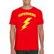 Bellatio Decorations Verkleed T-shirt voor heren - superheld - rood/geel - stripfiguren - carnaval XXL