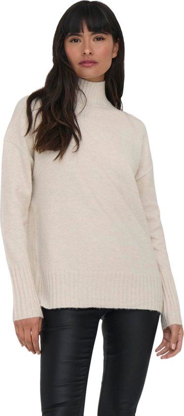 Only Trui Onlgabriel Life L/s Highneck Knt - Pumice Stone - L