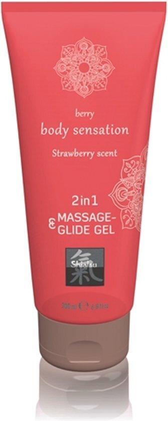 Shiatsu Massage- & Glide Gel 2 in 1 - Aardbei