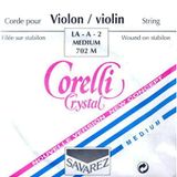 Corelli vioolsnaren Crystal A Stabilon Nylon/Aluminium omwonden Medium 702M