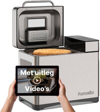 Fornello Supremo Broodbakmachine - PFAS vrij - Keramisch - Glutenvrij - 19 programma's - 1 kg - MBF10