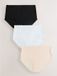 Next - Dames - Set van 3 No VPL Scallop slips met middelhoge taille - Zwart