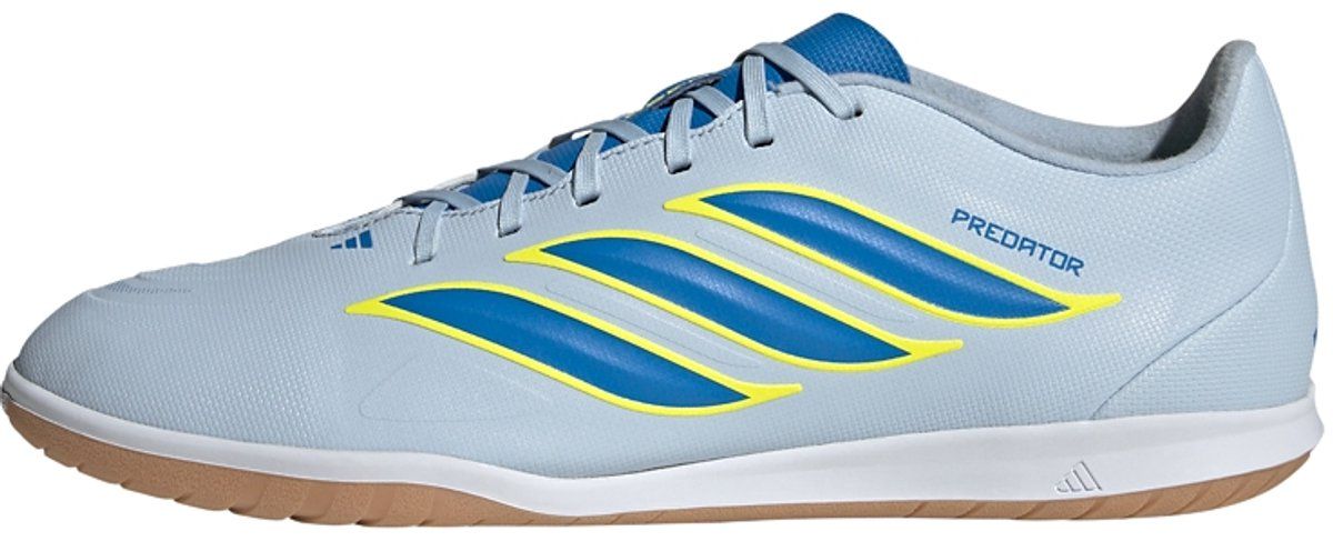 adidas Unisex voetbalschoenen Predator Club Sala Indoor, Crystal Sky Ray Blue Team Solar Yellow 2, 46 2/3 EU