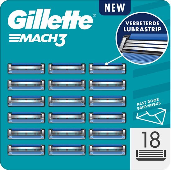 Gillette Mach3 - Navulmesjes - Voor Mannen - 18 Navulmesjes
