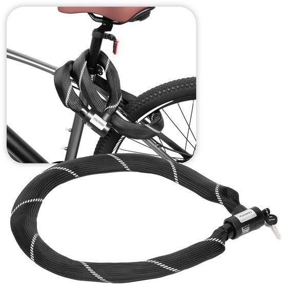 Voltano ART2 Kettingslot - Zwart - 100 CM - ART 2 Slot Goedgekeurd Voor De Fietsverzekering