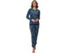 Pastunette Huispak - Graphic - Fleece - Blauw - Maat 46