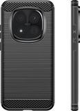 Avizar Coque en silicone avec effet carbone pour Xiaomi Redmi Note 15 Pro Plus 5G - Noir