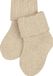 FALKE Flausch eenkleurig wol katoen sokken baby beige - maat 80-92