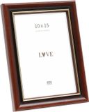 Deknudt Frames Fotolijst S407H2 - Hout - Bruin - Gouden Biesje - 10x15 cm
