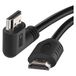 EMOS High Speed HDMI 2.0 kabel met Ethernet 3 m, 18 Gbit/s high-speed kabel met Ultra HD, 4K, 3D, ARC ondersteuning, 90° hoekstekker naar A-stekker zwart