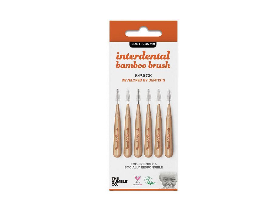 Humble Brush Interdental borsteltje 6 st - oranje - 0.45 mm 0,45 mm