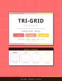 Tri-Grid Notebook: 3 Tailles de Grille en Un Seul Cahier, Double Page Notes + Quadrillage, 1cm 5mm 2.5mm | 128 Pages