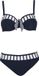 Sunflair Dames bikini set Basic donkerblauw gestreept 70G