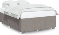 vidaXL Bedframe Stof Taupe 140x190 cm