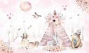 Boho Animals 60x100cm Feuille magnétique pour radiateur