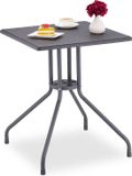 Merkloos Tuintafel Rotanlook Vierkant Grijs