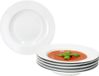 MamboCat Set van 6 TOMMY assiettes à soupe en porcelaine blanche
