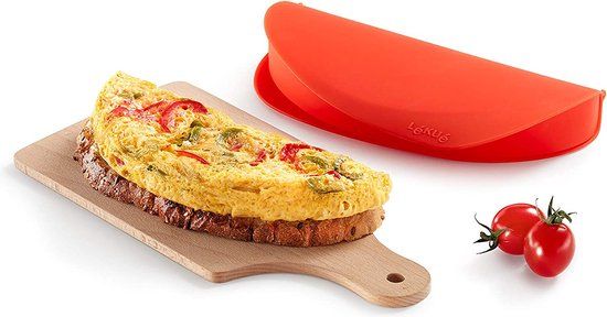 Lékué Omeletkoker voor de magnetron, rood, 0,4 l