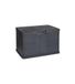 Merkloos / Sans marque Domo Mea Kist 170 liter in houtlook, opbergdoos, van hars, antraciet, afmetingen: 78 x 55 x 52 cm