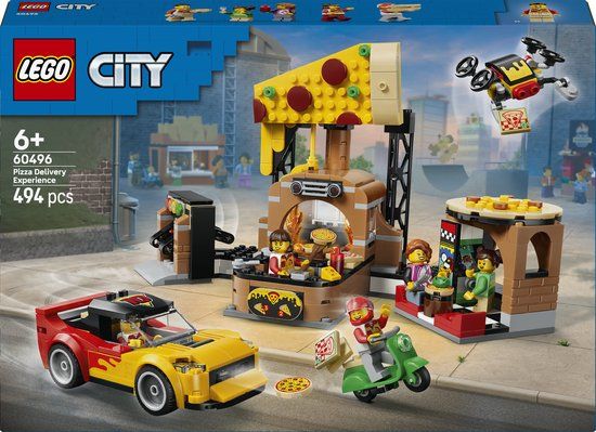 LEGO City Pizzacentrale met Voertuigen Pizza Speelgoed voor Kinderen 60496