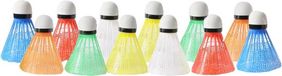 Angel Sports Volants de badminton - 12x - coloré - plastique