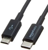 Amazon Basics USB-C to Micro USB 2.0 Charger Cable - 3 Feet (0.9 Meters), Black