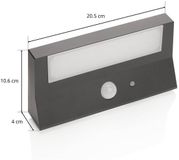Lindby - solar buitenlamp - 1licht - kunststof - H: 4 cm - donkergrijs - Inclusief lichtbron
