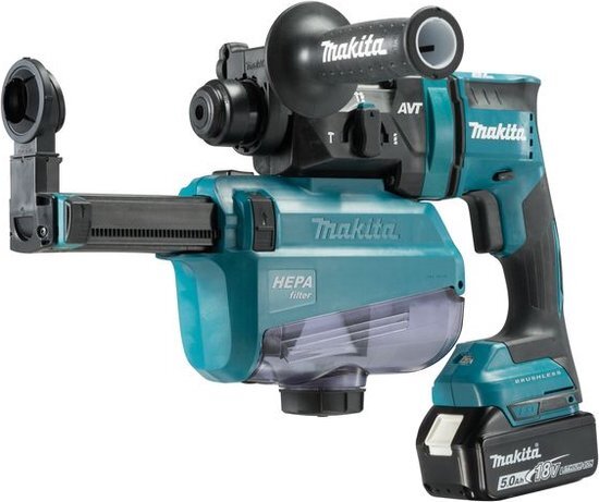 Makita DHR182RTWJ 18V Li-Ion accu SDS-plus combihamer set (2x 5,0Ah accu) in Mbox - 1,7J - koolborstelloos