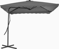 vidaXL Parasol met stalen paal 250x250 cm antraciet