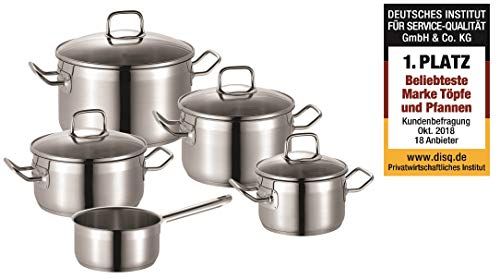 Schulte-Ufer Meister Set Profi Star - 5-delig - Pannenset - Roestvrij staal - Inductie geschikt