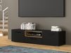 ANITA meuble TV-HiFi 3 portes 1 niche noir/chêne artisan