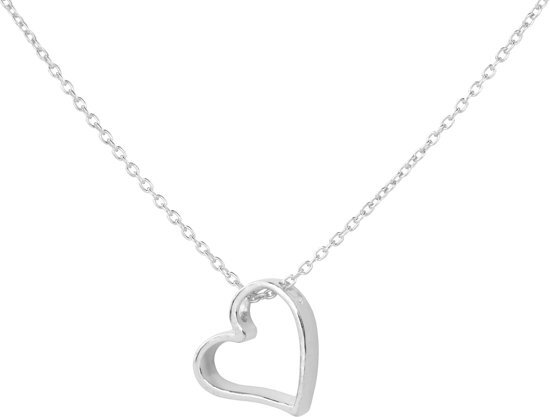 ARLIZI 1541 Ketting Hartje Hanger - Dames - 925 Sterling Zilver - 43 cm