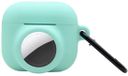 CHPN Vert menthe Étui en silicone Convient pour Apple AirPods Pro et AirTag