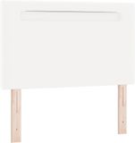 vidaXL - LED - Hoofdbord - Wit - Kunstleer