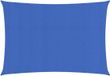 vidaXL Zonnezeil 160 g/m² 2x4,5 m HDPE Blauw