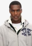 Superdry Vintage Athletic hoodie met rits Heren Lichtgrijs Marl XXL