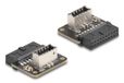 Delock 67239 tussenstuk voor kabels 19-pin USB USB Type-E Zwart, Roestvrijstaal