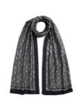 TOMMY HILFIGER Sjaal saffier / donkerblauw / grijs