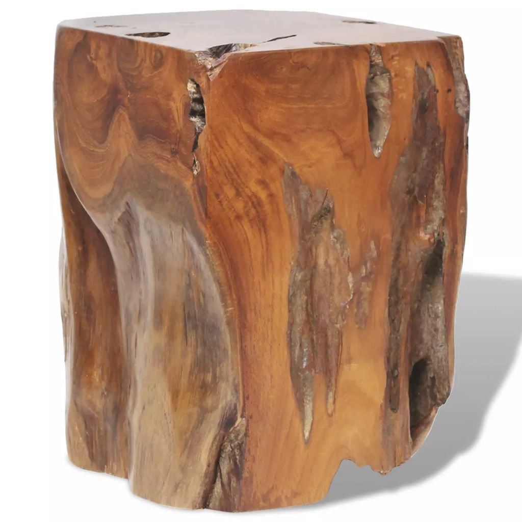 vidaXL Kruk massief teakhout 30x30x40 cm - bruin
