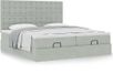 Maison Exclusive - Cadre de lit ottoman avec coussin de matelas gris clair, 160x200 cm, velours