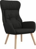 vidaXL - Relaxstoel - stof - zwart