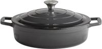 APS cocotte avec couvercle - 28 cm - 3 litres - fonte émail - anthracite