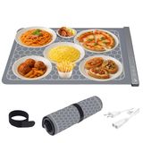 BEPER P101TEM100 Elektrische Oprolbare Siliconen Voedselwarmer, 350W, 57x40 cm, 3 Temperatuurinstellingen, Timer tot 4 Uur, Touchbediening