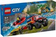 LEGO - City LEGO City 4x4 Brandweerauto met reddingsboot - 60412 - Bouwset - 301 Onderdelen